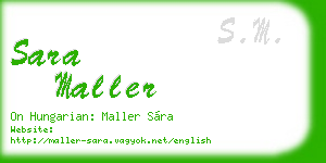 sara maller business card